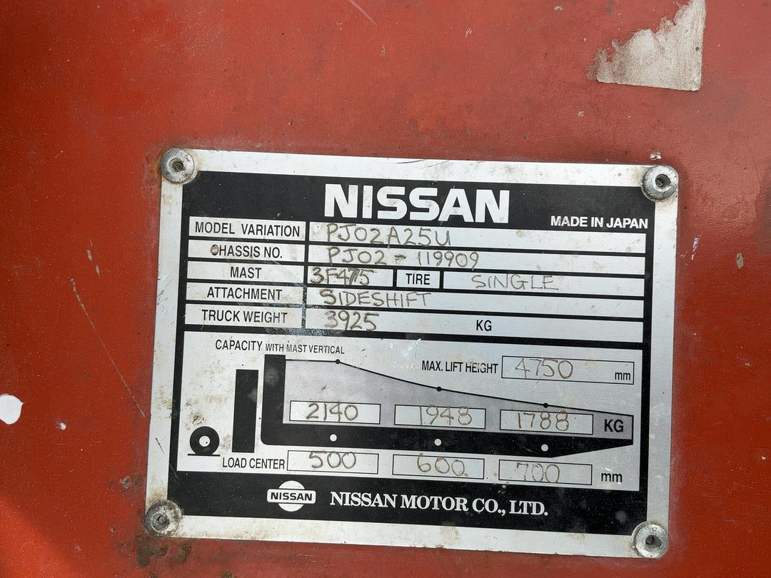 Photo '10' of Nissan PJ02A05U Forklift