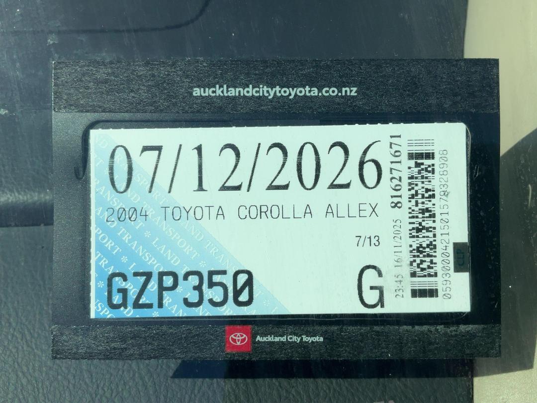 Photo '26' of Toyota Allex