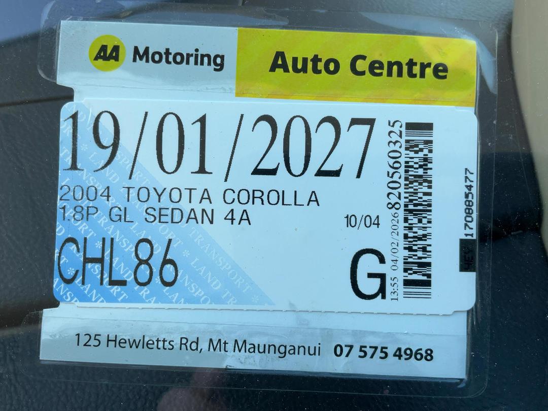 Photo '26' of Toyota Corolla GL Photo '26' of Toyota Corolla GL