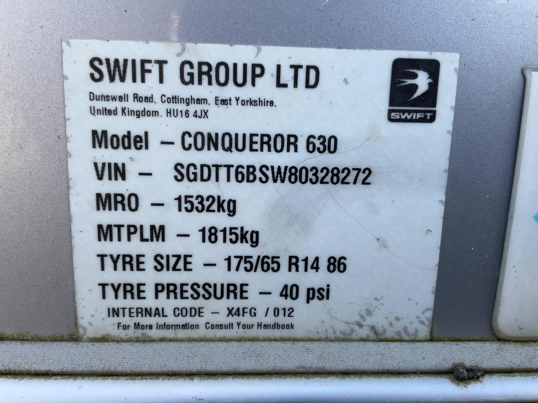 Photo '46' of Swift Conqueror 630 Caravan - Tandem Photo '46' of Swift Conqueror 630 Caravan - Tandem