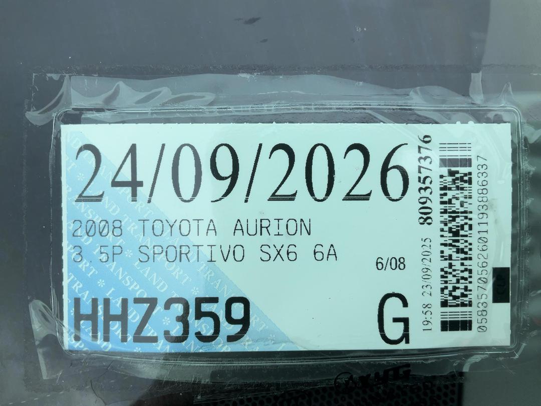 Photo '24' of Toyota Aurion Sportivo SX6