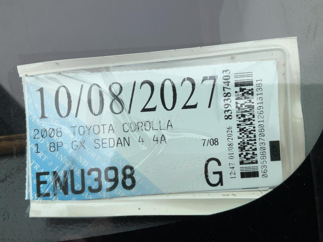 Photo '17' of Toyota Corolla GX Photo '17' of Toyota Corolla GX