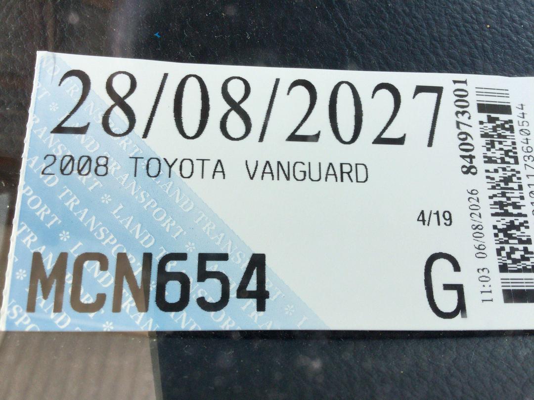 Photo '19' of Toyota Vanguard Photo '19' of Toyota Vanguard