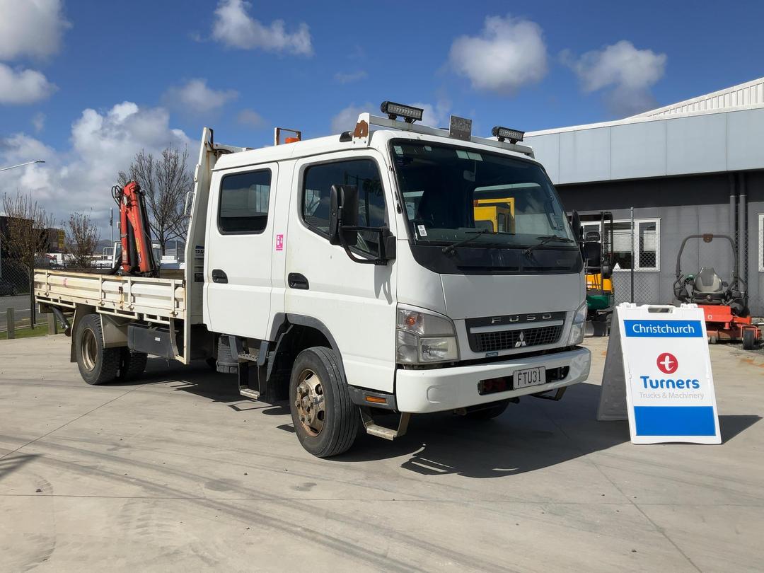 Photo '1' of Mitsubishi Fuso Canter FE160W4 Flat Deck Crane