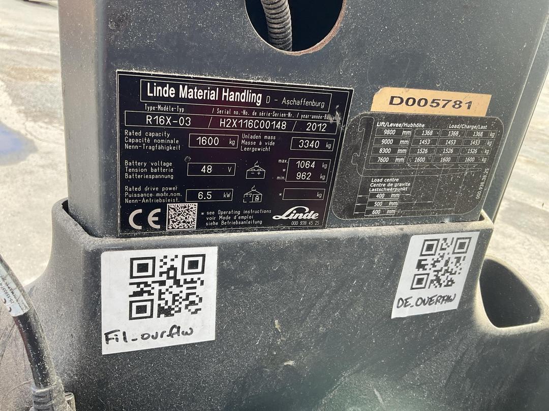 Photo '7' of Linde R16X-03 Reach Truck