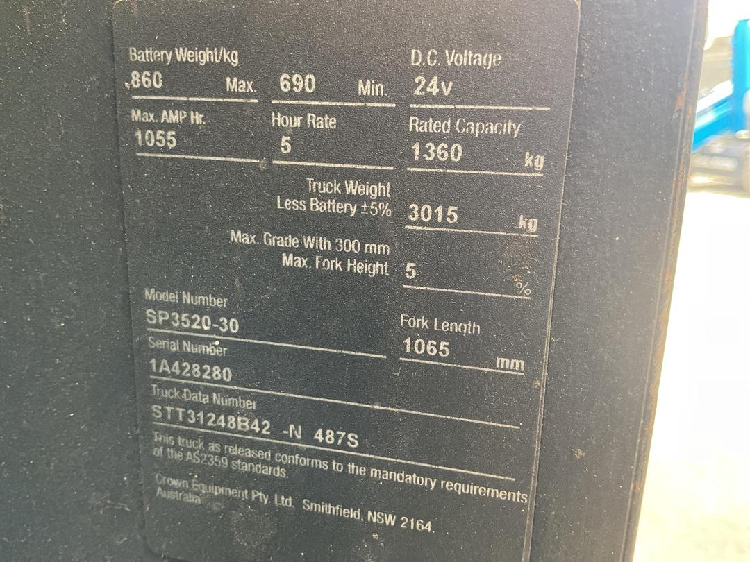 Photo '23' of Crown SP3520-30TT312 H Other Machine