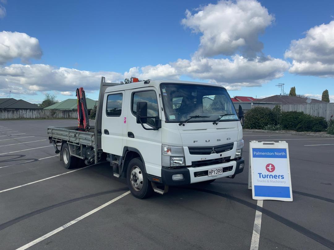 Photo '1' of Mitsubishi Canter FEW75G1 EURO 5 Flat Deck Crane