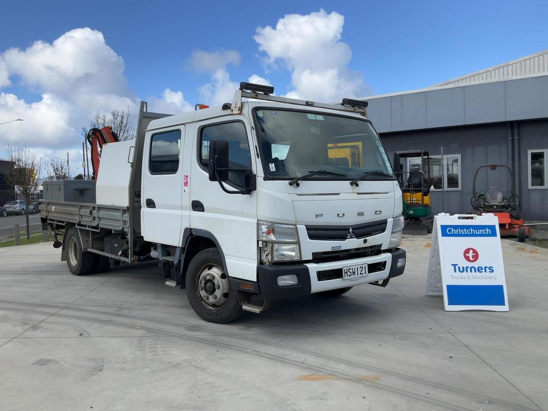Photo '1' of Mitsubishi Fuso Canter FEW75G1 EURO 5 Flat Deck Crane