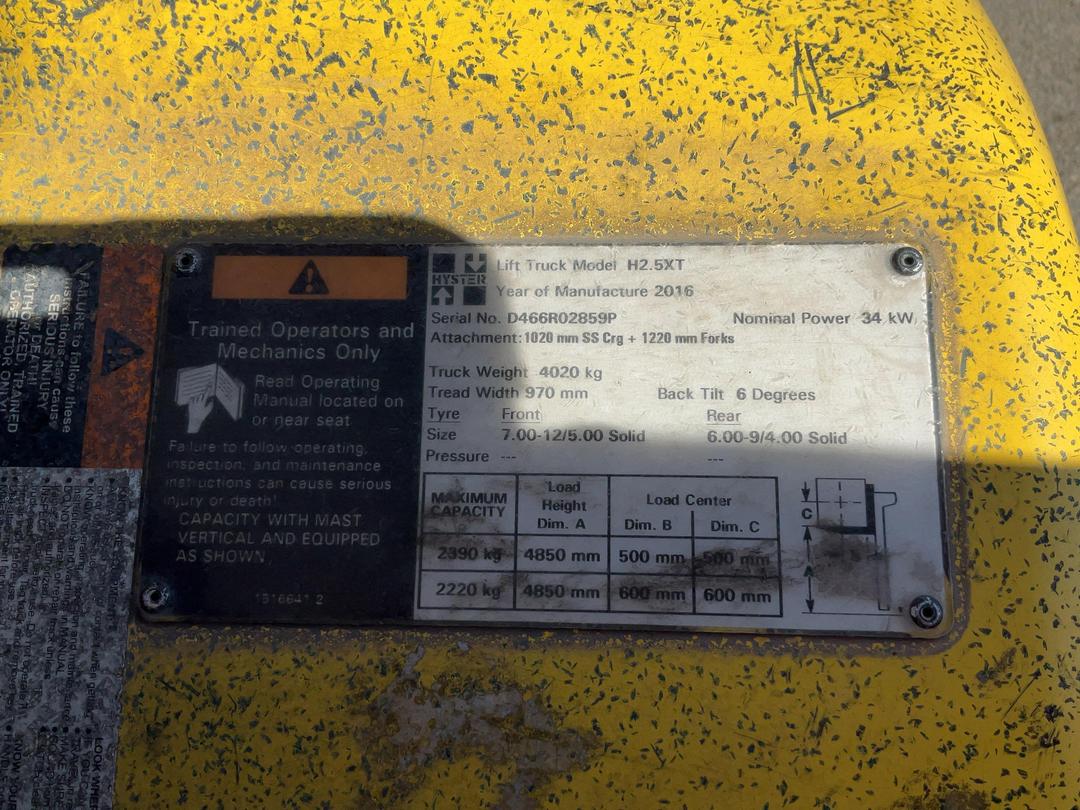 Photo '15' of Hyster H2.5XT Forklift