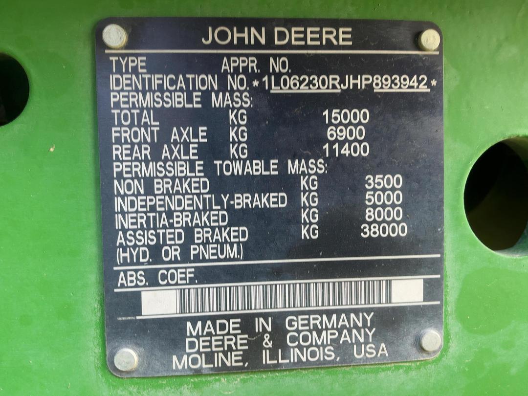 Photo '51' of John Deere 6230R Tractor