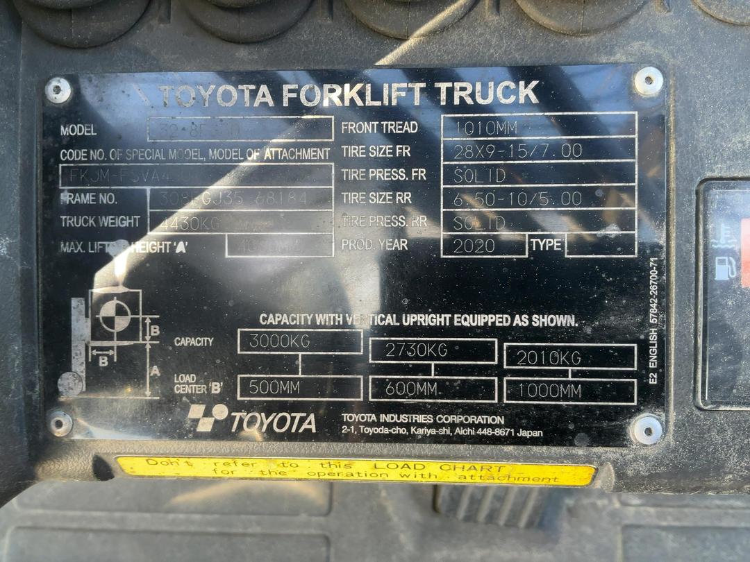 Photo '18' of Toyota 32-8FG30 Forklift