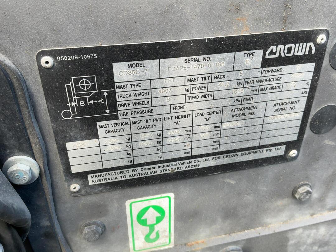 Photo '23' of Crown CD35C-7 Forklift