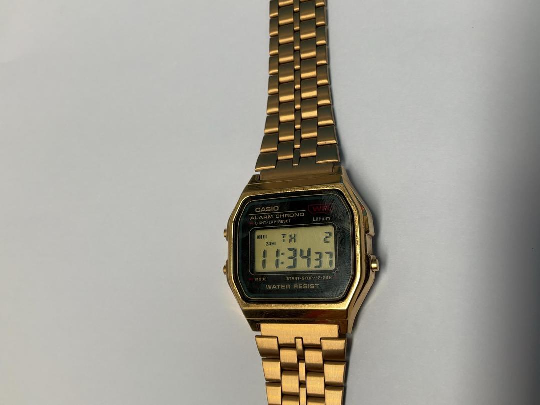 Photo '2' of Casio Digital Gold Coloured Watch - Model A159WGE