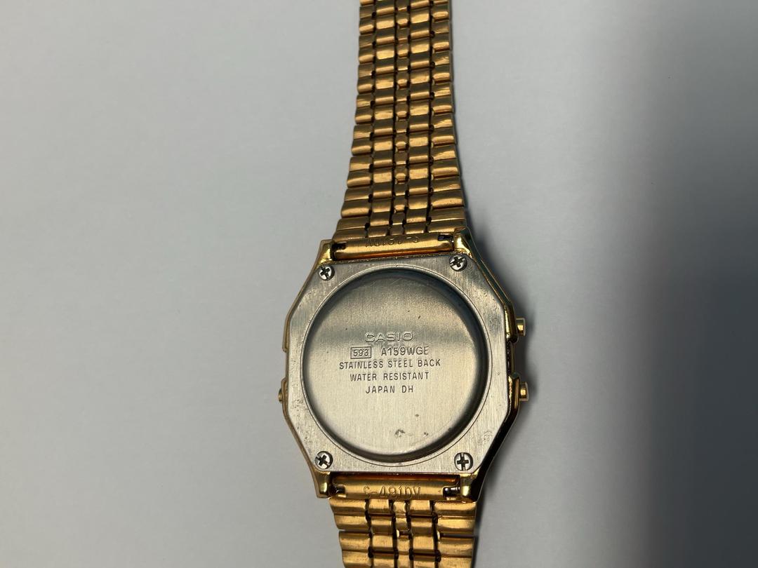 Photo '3' of Casio Digital Gold Coloured Watch - Model A159WGE