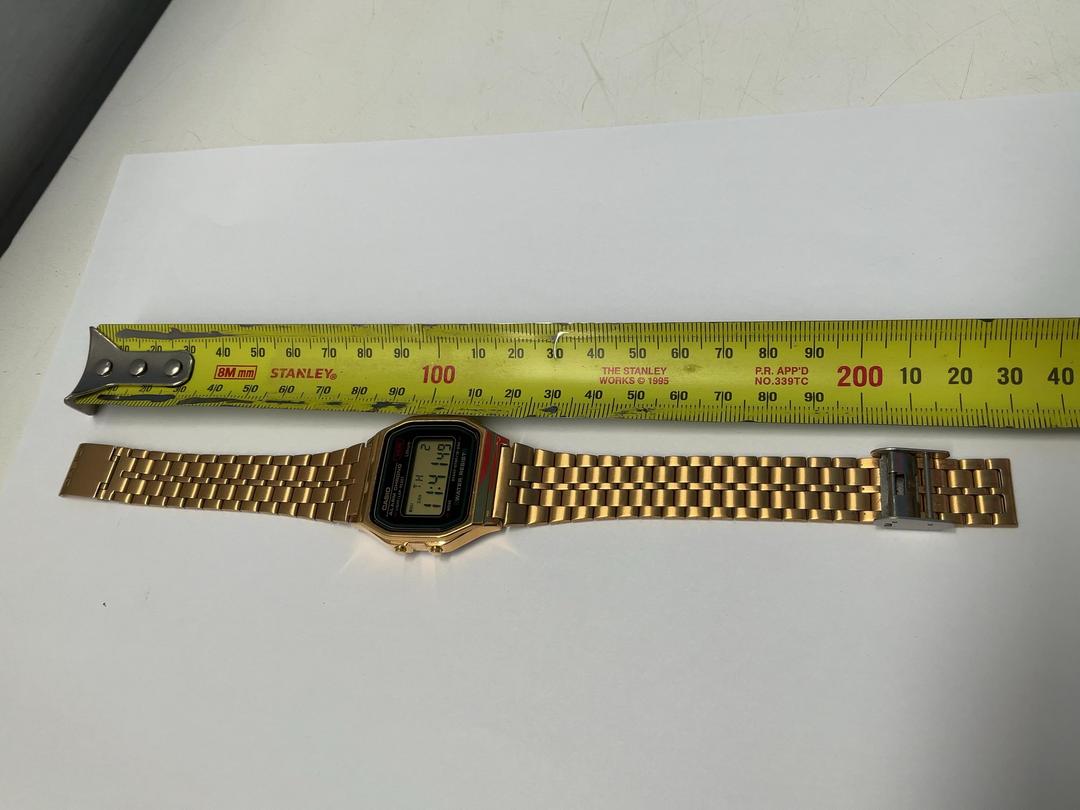 Photo '13' of Casio Digital Gold Coloured Watch - Model A159WGE