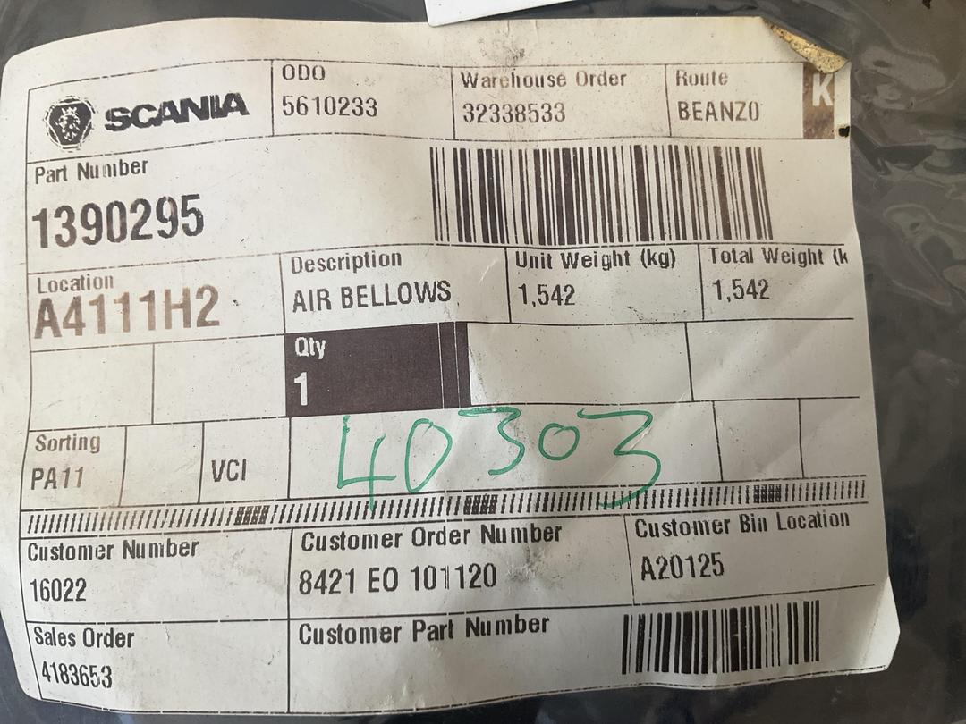 Photo '2' of Scania Cab Air Suspension Bag Photo '2' of Scania Cab Air Suspension Bag