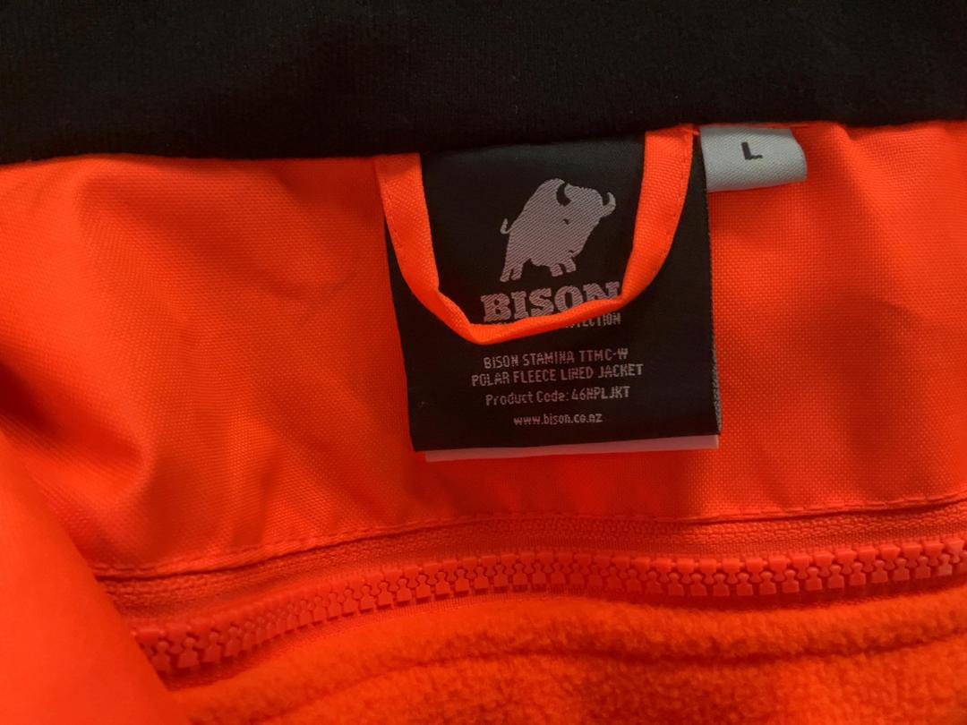 Photo '2' of Bison size L high vis rain jacket Photo '2' of Bison size L high vis rain jacket