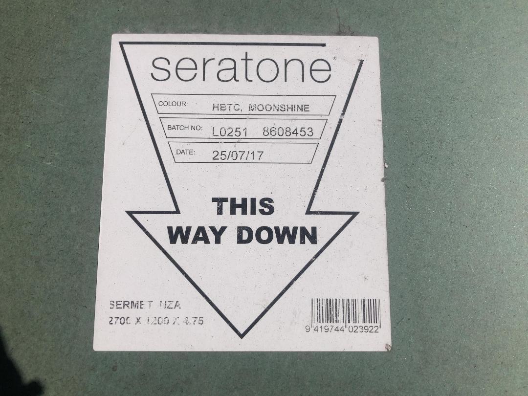 Photo '3' of Seratone Laminex Wet Area Lining Panels - 2pce - Moonshine - 2700x1200 Photo '3' of Seratone Laminex Wet Area Lining Panels - 2pce - Moonshine - 2700x1200