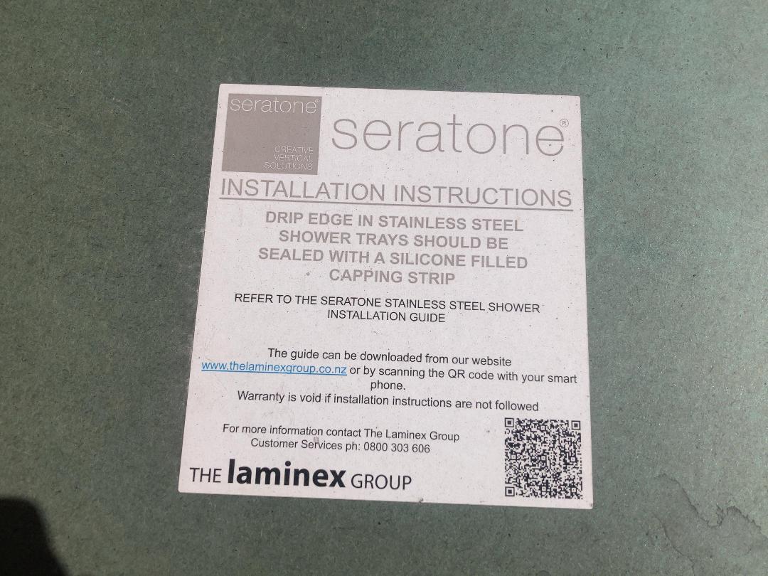 Photo '4' of Seratone Laminex Wet Area Lining Panels - 2pce - Moonshine - 2700x1200 Photo '4' of Seratone Laminex Wet Area Lining Panels - 2pce - Moonshine - 2700x1200
