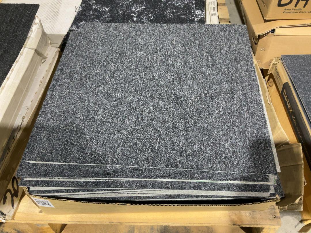 Photo '2' of 1 x box of grey fleck carpet tiles Photo '2' of 1 x box of grey fleck carpet tiles