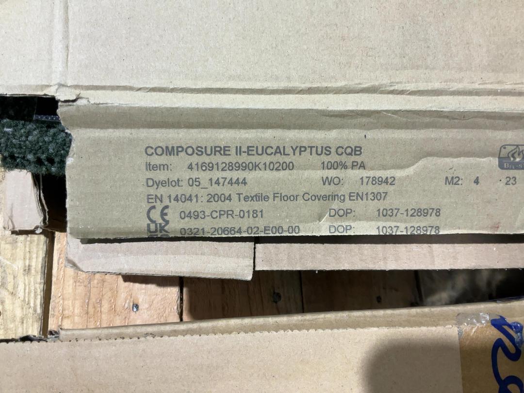 Photo '2' of 3 x Open boxes of Green fleck carpet tiles Photo '2' of 3 x Open boxes of Green fleck carpet tiles