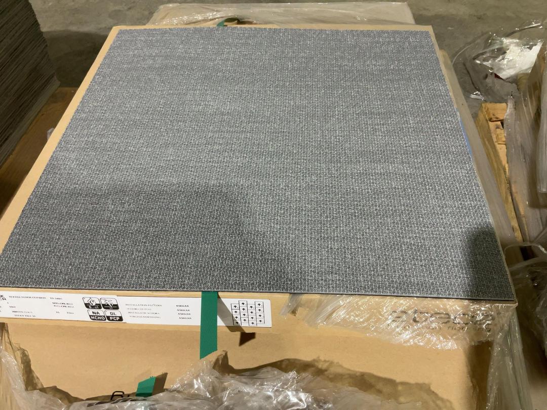 Photo '3' of 5 x Boxes grey woven fabric tile Photo '3' of 5 x Boxes grey woven fabric tile