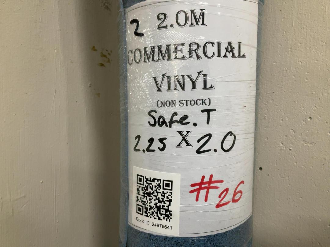 Photo '3' of Blue Safety flecked commercial vinyl Photo '3' of Blue Safety flecked commercial vinyl