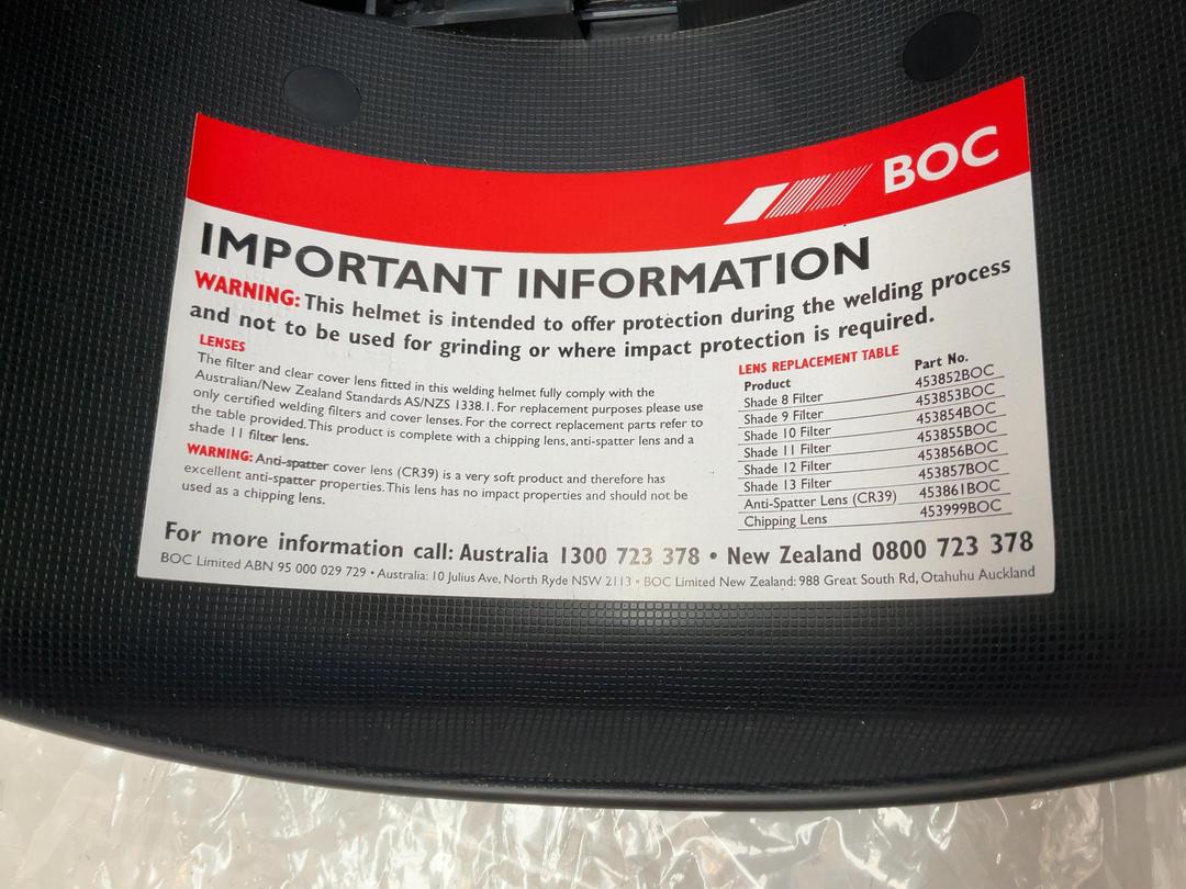 Photo '8' of 2x BOC Welding Masks - *New* Photo '8' of 2x BOC Welding Masks - *New*