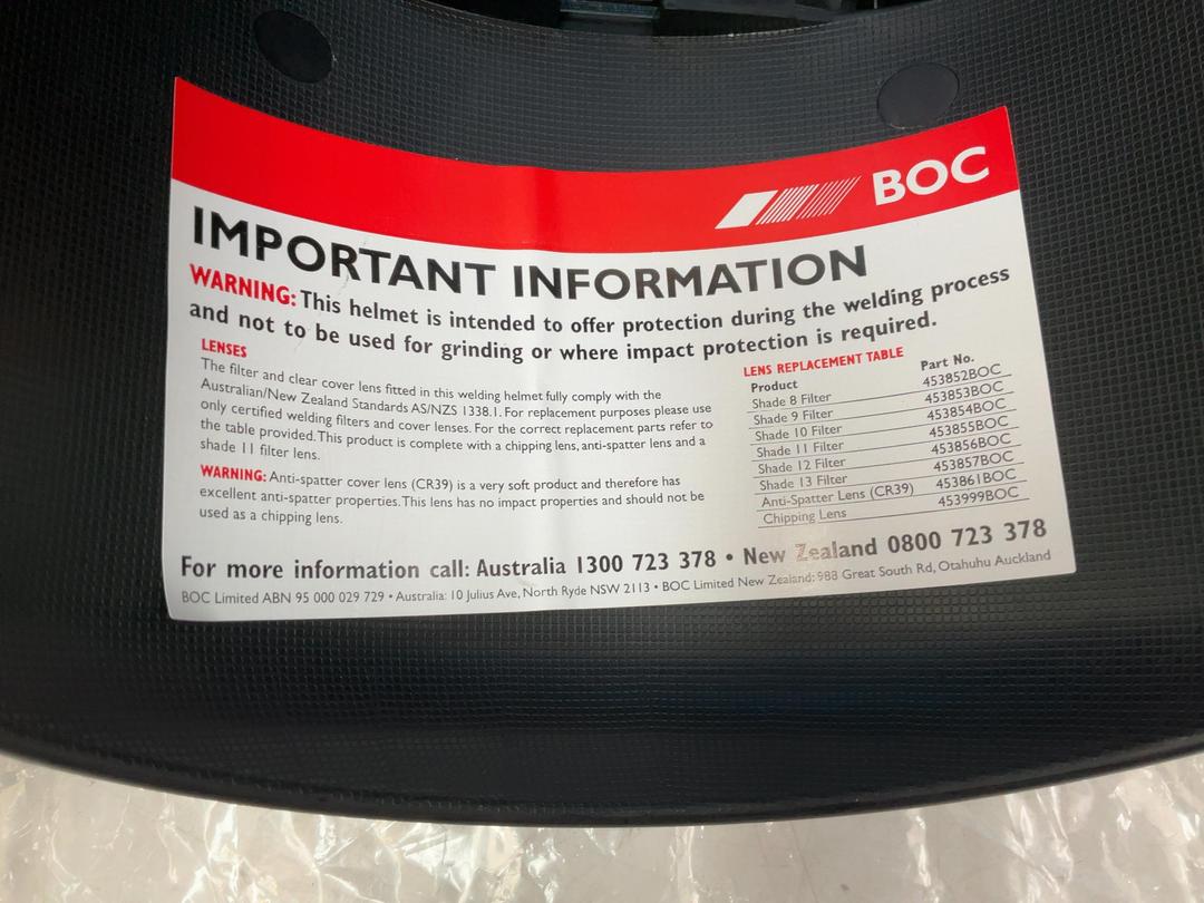 Photo '9' of 2x BOC Welding Masks - *New* Photo '9' of 2x BOC Welding Masks - *New*