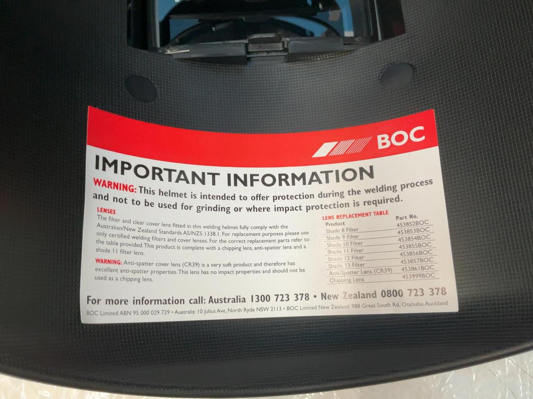 Photo '8' of 2x BOC Welding Masks - *New* Photo '8' of 2x BOC Welding Masks - *New*