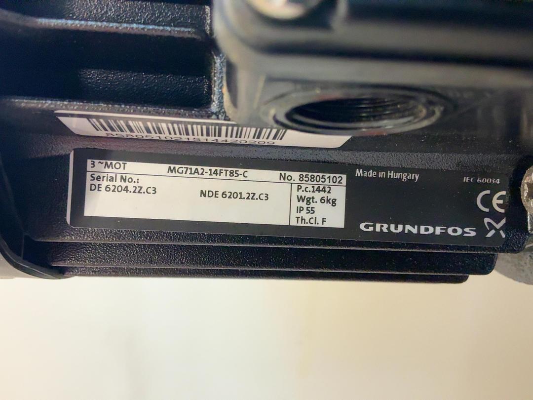 Photo '5' of Grundfos MG71A2-14FT85-C Motor