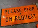 Thumbnail '2' of 2 x Temporary Traffic Signs Stop on Request