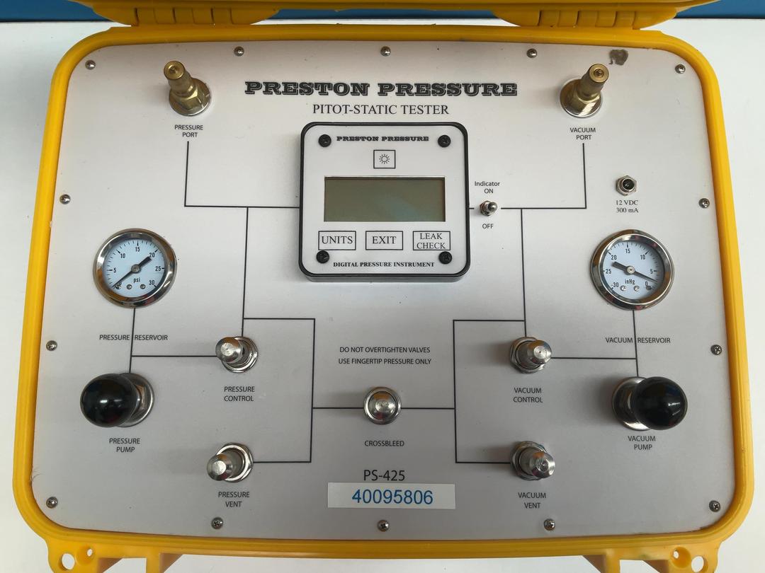 Photo '2' of Preston Pressure - Pitot-Static Tester PS-425 Photo '2' of Preston Pressure - Pitot-Static Tester PS-425