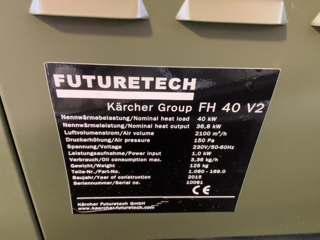 Photo '6' of Futuretech Karcher Warm Air Heater FH 40 V2 Photo '6' of Futuretech Karcher Warm Air Heater FH 40 V2