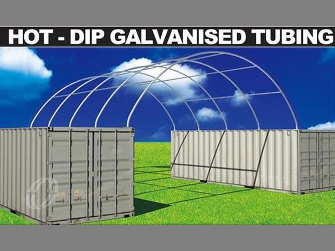 Photo '2' of PVC Container Dome Shelter Kit  C2020H - 20FT w/ End Wall *NEW*