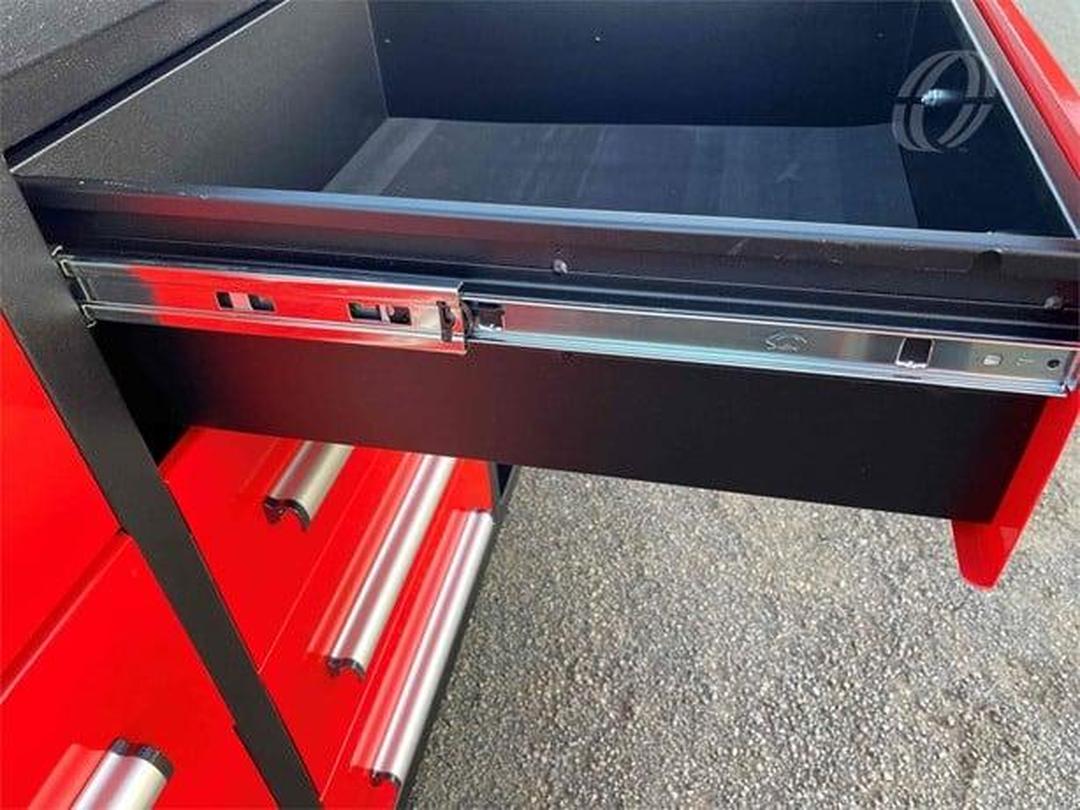 Photo '6' of Workbench on Castors - 12 Draw / 2 Storage Cupboards - 10FT  *NEW*