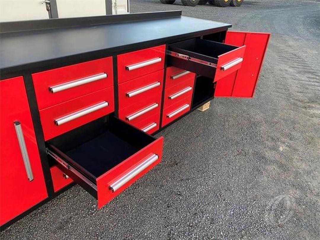 Photo '2' of Workbench on Castors - 12 Draw / 2 Storage Cupboards - 10FT  *NEW*