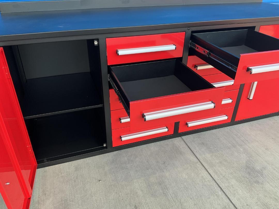 Photo '2' of Workbench - 10 Draw / 2 Storage Cupboards *NEW*