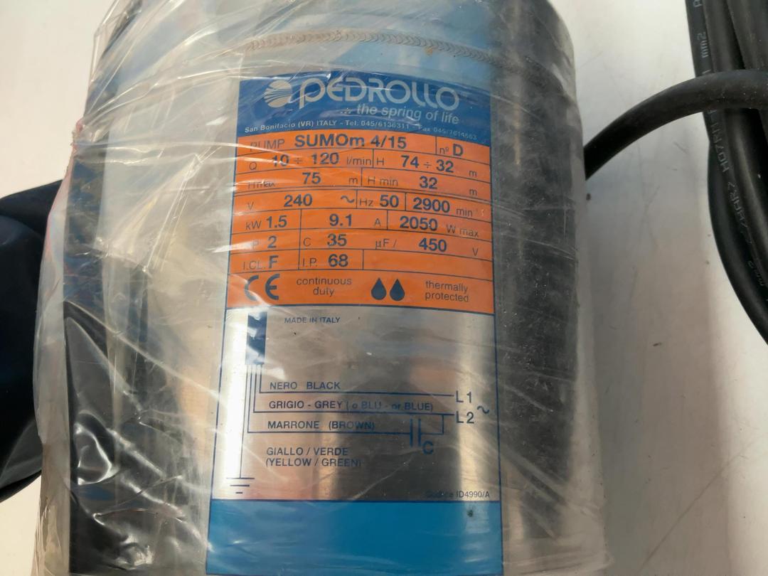 Photo '3' of Pefrollo - SUMO 4/15 Submersible Pump *NEW* Photo '3' of Pefrollo - SUMO 4/15 Submersible Pump *NEW*