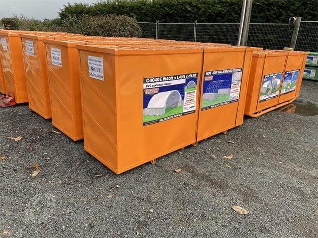Photo '3' of PVC Container Dome Shelter Kit - 40x40FT w/ End Wall - C4040E *NEW* Photo '3' of PVC Container Dome Shelter Kit - 40x40FT w/ End Wall - C4040E *NEW*