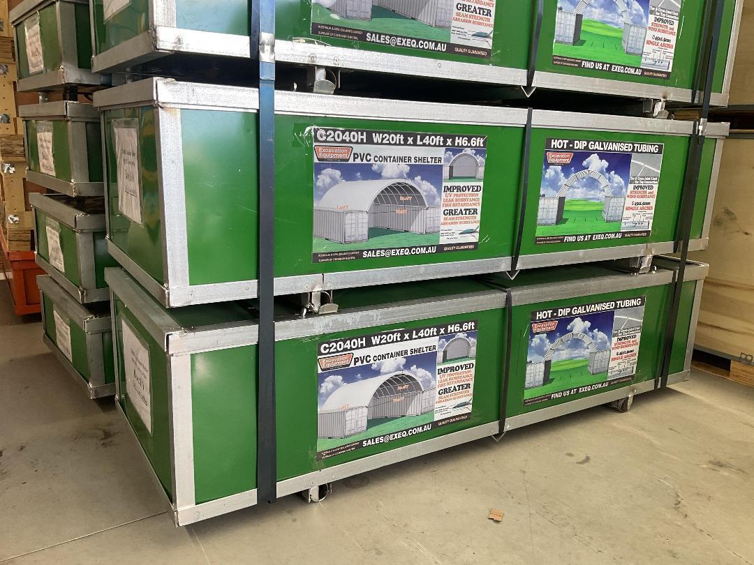 Photo '3' of PVC Container Dome Shelter Kit C2040H - 40FT w/ End Wall *NEW* Photo '3' of PVC Container Dome Shelter Kit C2040H - 40FT w/ End Wall *NEW*