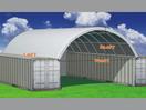 Thumbnail '1' of PVC Container Dome Shelter Kit  C2040H - 40FT w/ End Wall *NEW*