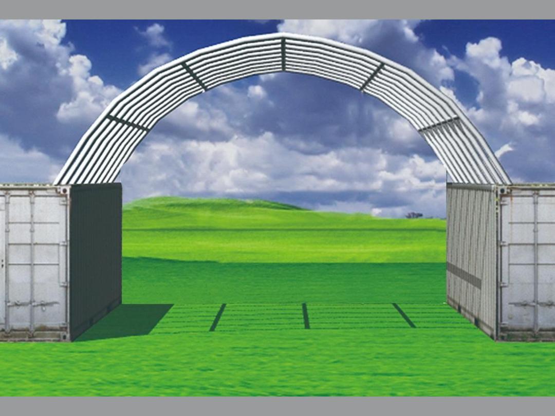 Photo '2' of PVC Container Dome Shelter Kit  C2040H - 40FT w/ End Wall *NEW*