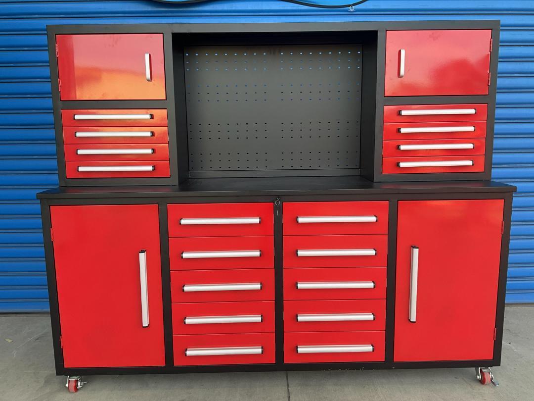 Photo '2' of Workbench - 18 Drawer / 4 Cupboard & Bench *NEW* Photo '2' of Workbench - 18 Drawer / 4 Cupboard & Bench *NEW*