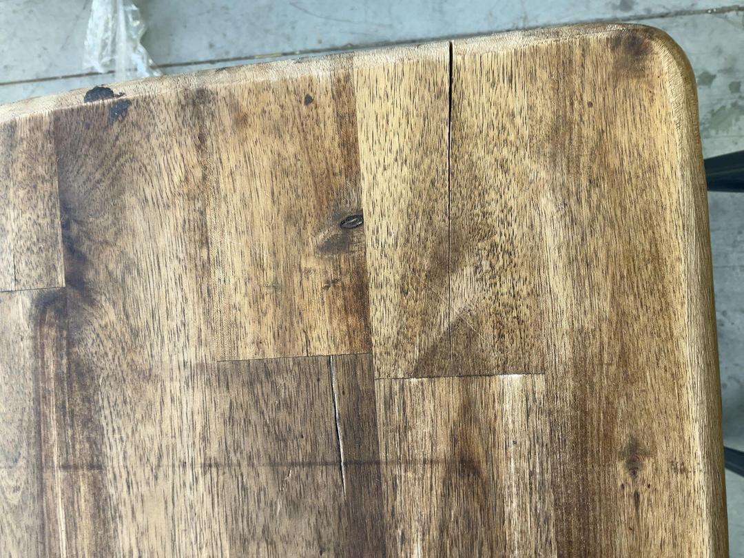 Photo '4' of 2x Wooden-Like Barstools with Metal-Like Legs