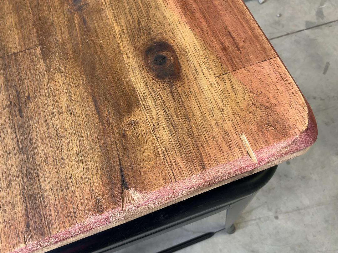 Photo '8' of 2x Wooden-Like Barstools with Metal-Like Legs