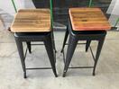 Thumbnail '13' of 2x Wooden-Like Barstools with Metal-Like Legs