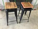Thumbnail '15' of 2x Wooden-Like Barstools with Metal-Like Legs