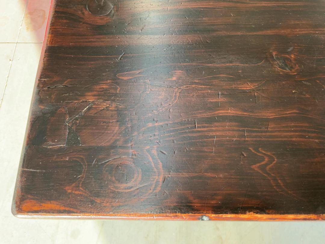 Photo '3' of Wooden-Like Cafe Table with Metal-Like Legs
