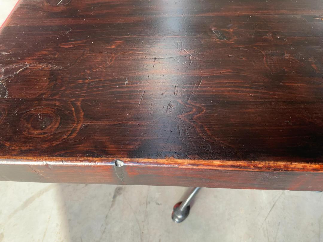 Photo '4' of Wooden-Like Cafe Table with Metal-Like Legs